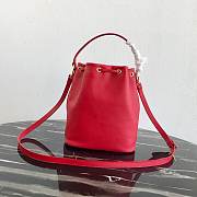 Prada Duet Leather Shoulder Bag Red 1BH038 22.5×17.5×12cm - 4