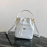 Prada Duet Leather Shoulder Bag White 1BH038 22.5×17.5×12cm - 1