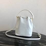 Prada Duet Leather Shoulder Bag White 1BH038 22.5×17.5×12cm - 3