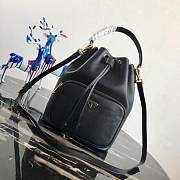 Prada Duet Leather Shoulder Bag Black 1BH038 22.5×17.5×12cm - 1