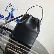 Prada Duet Leather Shoulder Bag Black 1BH038 22.5×17.5×12cm - 5