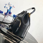 Prada Duet Leather Shoulder Bag Black 1BH038 22.5×17.5×12cm - 3