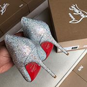 Christian Louboutin Iriza Strass Pumps Silver 100mm  - 4