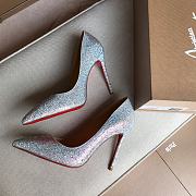 Christian Louboutin Iriza Strass Pumps Silver 100mm  - 5