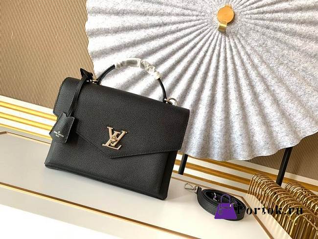 Louis Vuitton Mylockme Satchel Black M54849 28x20x11cm - 1