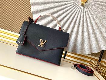 Louis Vuitton Mylockme Satchel Navy Blue/Red M54849 28x20x11cm