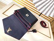 Louis Vuitton Mylockme Satchel Navy Blue/Red M54849 28x20x11cm - 5