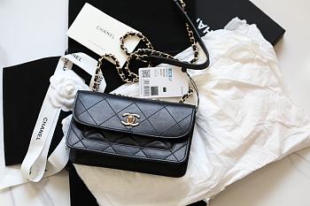 Chanel Flap Bag Vintage Black AS2742 12×20×8cm