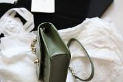 Chanel Flap Bag Vintage Green AS2742 12×20×8cm - 6