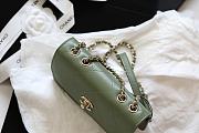Chanel Flap Bag Vintage Green AS2742 12×20×8cm - 4