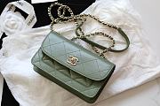 Chanel Flap Bag Vintage Green AS2742 12×20×8cm - 2