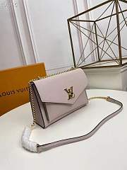 Louis Vuitton Brown MyLockMe BB Beige Leather Pony-style calfskin  ref.237602 - Joli Closet