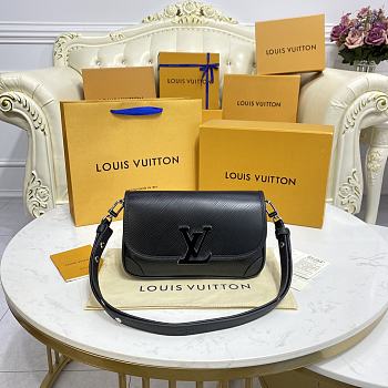 Louis Vuitton Buci Epi Leather Black M59386 24.5x15.5x9cm