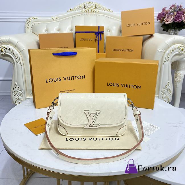 Louis Vuitton Buci Epi Leather White M59457 24.5x15.5x9cm - 1