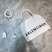 Balenciaga Small Ville Handbag In White/Black 26x12x22cm - 2