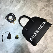 Balenciaga Small Ville Handbag In Black/White 26x12x22cm - 5