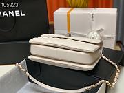 Chanel Trendy CC Chevron Flap Bag Gold-tone Metal White A92235 25cm - 5