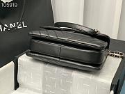 Chanel Trendy CC Chevron Flap Bag Silver-tone Metal Black A92235 25cm - 5