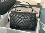 Chanel Trendy CC Chevron Flap Bag Gold-tone Metal Black A92235 25cm - 5