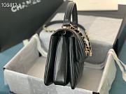 Chanel Trendy CC Chevron Flap Bag Gold-tone Metal Black A92235 25cm - 3