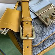 Gucci Mini Padlock Bag GG Canvas Yellow 658487 21x14x5cm - 6