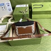 Gucci Mini Padlock Bag GG Canvas Black 658487 21x14x5cm - 5