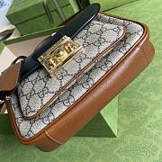 Gucci Mini Padlock Bag GG Canvas Black 658487 21x14x5cm - 4