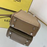 Fendi Mini Sunshine Shopper Bag Farbic Beige 8BS051 18×6×14.5cm - 5