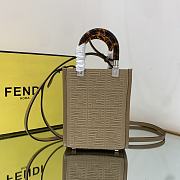 Fendi Mini Sunshine Shopper Bag Farbic Beige 8BS051 18×6×14.5cm - 3