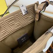 Fendi Mini Sunshine Shopper Bag Farbic Beige 8BS051 18×6×14.5cm - 2