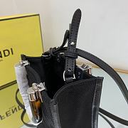 Fendi Mini Sunshine Shopper Bag Farbic Black 8BS051 18×6×14.5cm - 4