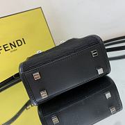 Fendi Mini Sunshine Shopper Bag Farbic Black 8BS051 18×6×14.5cm - 6