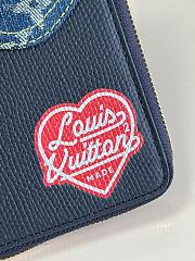 Louis Vuitton Zippy Wallet Monogram Denim Blue M81107 20×10cm - 6