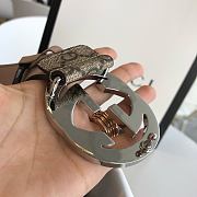 Gucci Belt GG Supreme Interlocking G in Brown 411924 3.8cm - 4