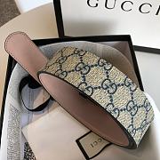 Gucci Belt GG Supreme Interlocking G in Blue 411924 3.8cm - 5