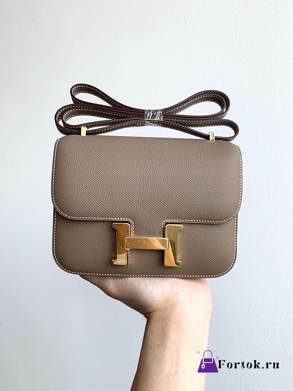 Hermes Constance 19 Gold-tone Metal Asphalt Grey 19cm - 1