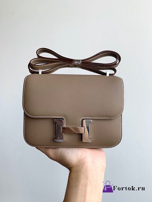 Hermes Constance 19 Silver-tone Metal Asphalt Grey 19cm - 1