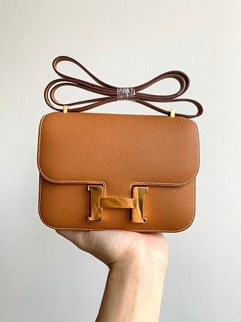 Hermes Constance 19 Gold-tone Metal Brown 19cm