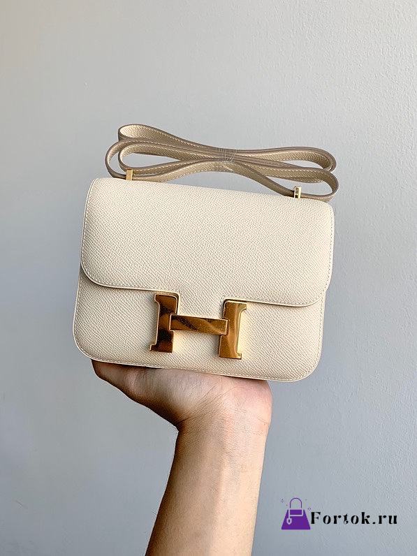 Hermes Constance 19 Gold-tone Metal White 19cm - 1