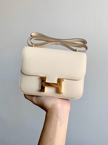 Hermes Constance 19 Gold-tone Metal White 19cm