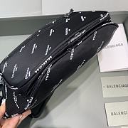 Balenciaga Belt Bag Logo-Print Canvas Black 31x7x15cm - 5