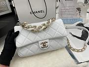 Chanel Chain Flap Bag White AS1354 16x24x6cm - 6