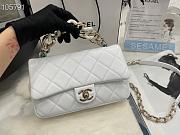 Chanel Chain Flap Bag White AS1354 16x24x6cm - 4