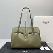 Celine Large Soft 16 In Smooth Leather Green 194043 38x26x18cm - 1