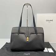 Celine Large Soft 16 In Grained Leather Black 194043 38x26x18cm - 1