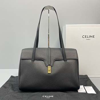 Celine Large Soft 16 In Grained Leather Black 194043 38x26x18cm