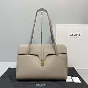 Celine Large Soft 16 In Grained Leather Gray 194043 38x26x18cm - 1