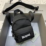 Balenciaga Black Nylon Oversized Mini Backpack Crossbody Bag