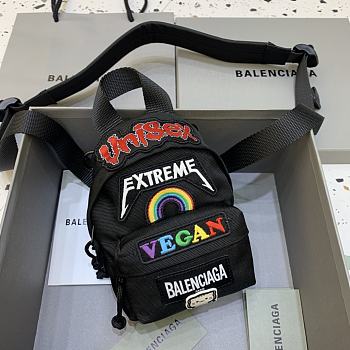 Balenciaga Oversized Mini Backpack Multicolor Gamer Nylon 6560602 14x19.8x5.3cm