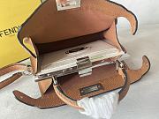 Fendi Small Peekaboo Cuoio Romano Grained Leather Brown 27x9.5x21cm - 3